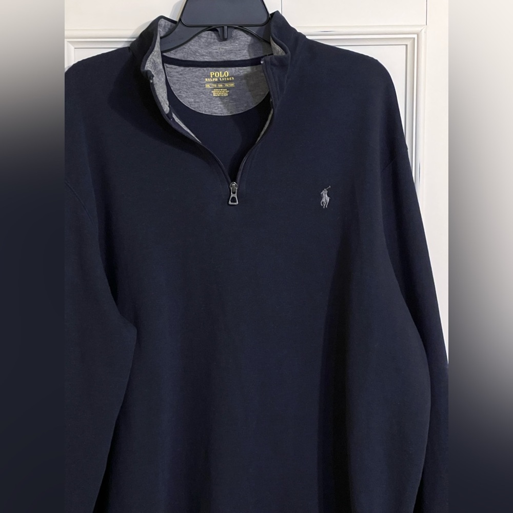 Polo Ralph Lauren Men's Navy Zip-Up Sweater - Picture 2 of 6
